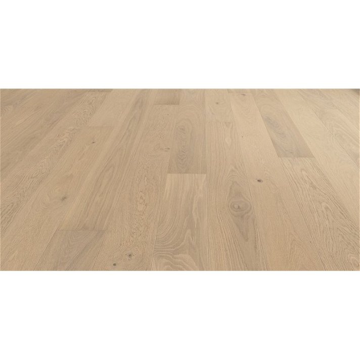 Pavimento de madera con lamas de 220 cm de acabado roble blanco arena Markant 4V nL HARO