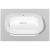 Lavabo ovale da semincasso realizzato in Solid Surface di colore bianco Olimpia Resigres