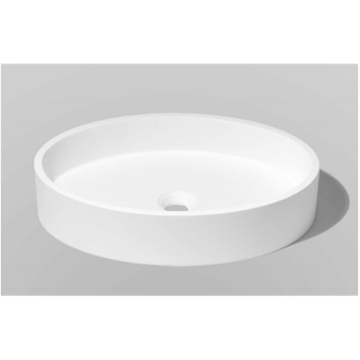 Vasque circulaire avec lignes droites fabriquée en Solid Surface Trevol Resigres