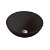 Lavabo de encimera redondo con bordes extra finos para cuarto de baño en cerámico negro mate de 40 cm Otto Baño Total