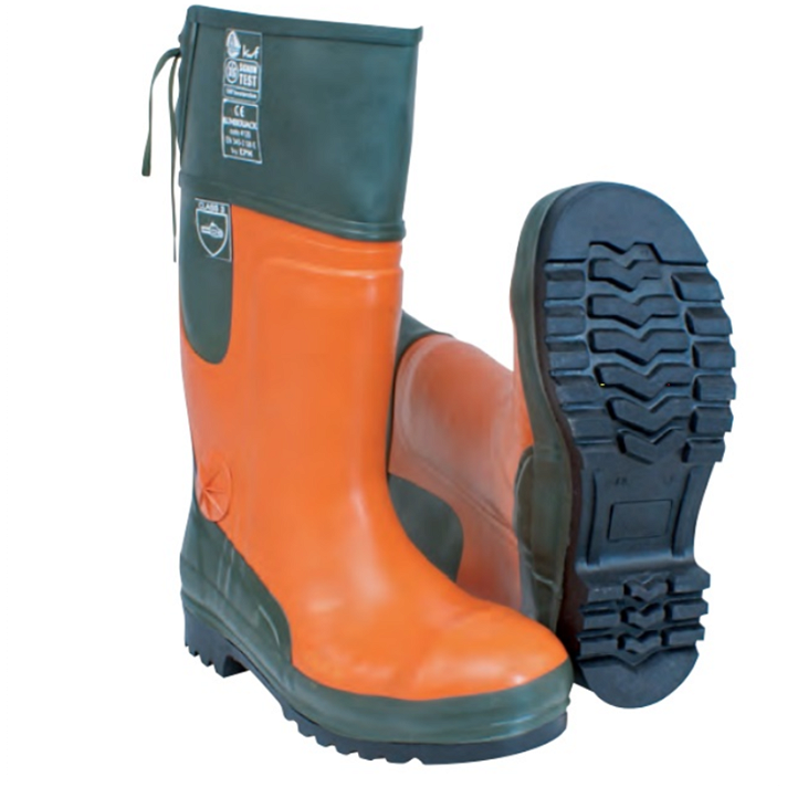 Botas de protección clase 3 fabricadas en goma con suela de caucho en varias tallas Solidur