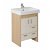 Mueble de baño fabricado en tablero de densidad media con lavabo encastrado 57x40x79 cm Linha Unisan