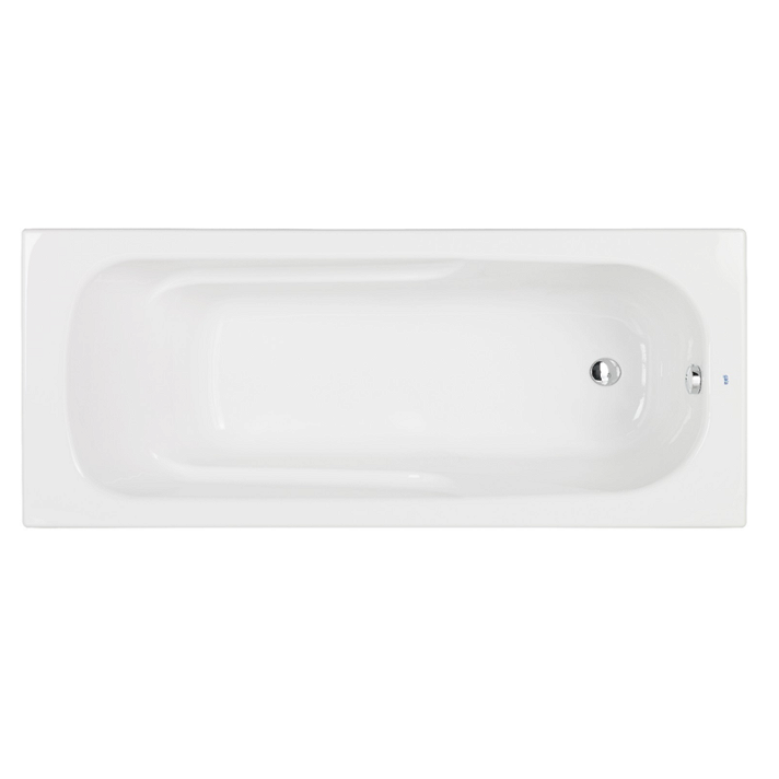 Bañera de diseño rectangular de 160 cm de acrílico en acabado color blanco Nila Gala