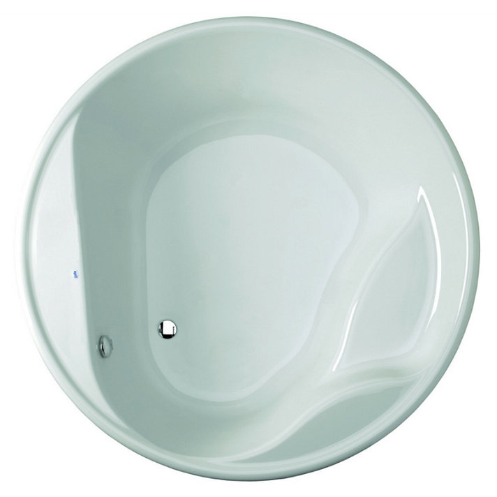 Bañera hecha en acrílico con forma redonda y un acabado en color blanco Omega Gala
