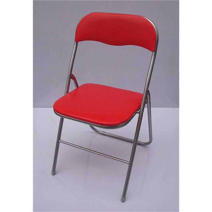 Cadeira dobrável BÁSICA vermelha IberoDepot