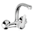 Källa Enkel compact chrome wall-mounted tap for kitchen sinks