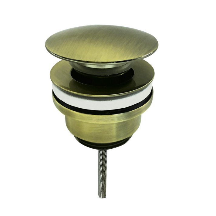 Válvula de desagüe click-clack universal de latón con acabado color bronce Clever