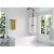 Cabina doccia per vasca da 150 cm in vetro temperato con finitura opzionale Chloe 206 Profiltek