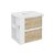 Mueble con lavabo resina 60cm Blanco-Roble nature/Blanco 2 cajones B-Smart Cosmic