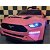 Coche eléctrico Ford Mustang con un mando remoto diseño moderno en color rosa Cars4Kids