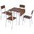 Conjunto de mesa extensible con 4 sillas Homcom