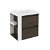 Mueble con lavabo resina 60cm Roble chocolate/Blanco 2 cajones B-Smart Cosmic