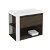 Mueble con lavabo resina 80cm Roble chocolate/Blanco B-Smart Cosmic