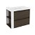 Mueble con lavabo resina 80cm Roble chocolate/Blanco 2 cajones B-Smart Cosmic