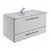 Mueble de baño suspendido de 100 cm hecho en tablero aglomerado con acabado en color blanco Área Denia Unisan
