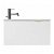 Mueble de baño suspendido de 60 cm hecho en mdf con un acabado en color blanco ALICANTE Unisan