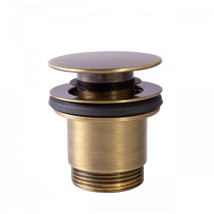 Válvula para lavabo son sistema simple-rapid fabricado de latón con acabado de color latón viejo Clasic Tres