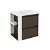Mueble con lavabo porcelana 60cm Roble chocolate/Blanco 2 cajones B-Smart Cosmic