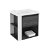 Mueble con lavabo resina 60cm Antracita-Frontal pizarra nature/Blanco B-Smart Cosmic