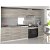 Cucina completa da 240 cm con composta da sette mobili in finitura grigio Uniqa Tarraco