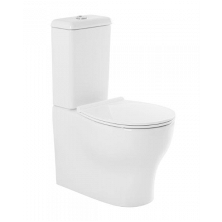 WC complet rimflush de 37 cm avec sortie horizontale et finition blanche Sanproject Unisan