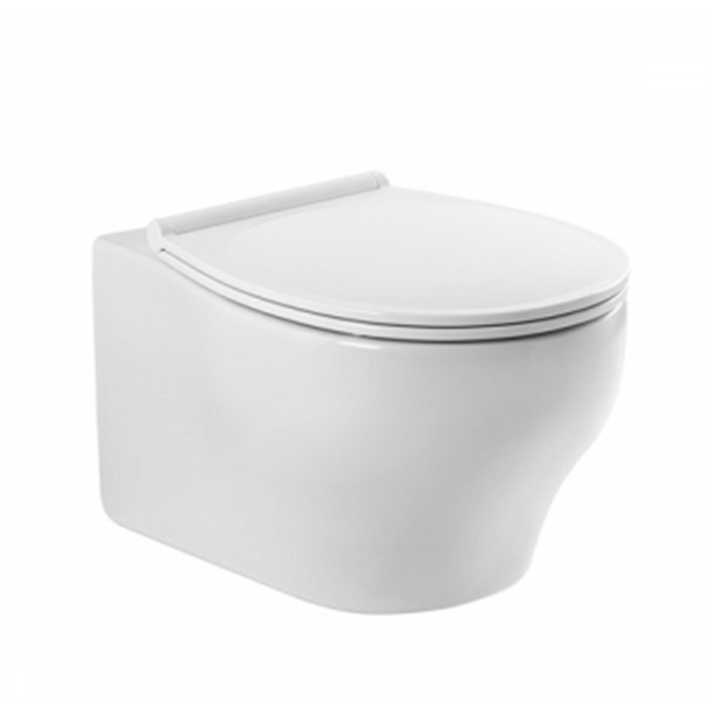 WC suspendu rimflush de 37 cm fabriqué en porcelaine avec finition blanche Sanprojet Unisan