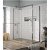 Mamparade ducha angular 1 puerta corredera plata alto brillo transparente Kassandra