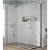 Mampara de ducha angular con 2 puertas correderas plata alto brillo Yoko Kassandra