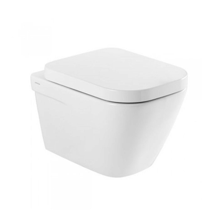 WC suspendu avec système rimflush fabriqué en porcelaine avec finition blanche LOOK Unisan