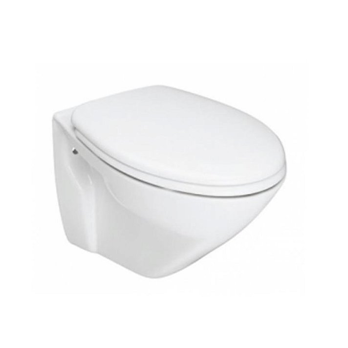 WC suspendu rimflush avec siège et abattant duroplast avec finition blanche CETUS 52 Unisan