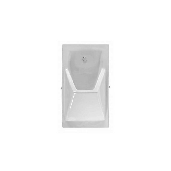 Urinol de vitreous china com conjunto de fixação e um acabamento de cor branco Cubic - Unisan Sanindusa