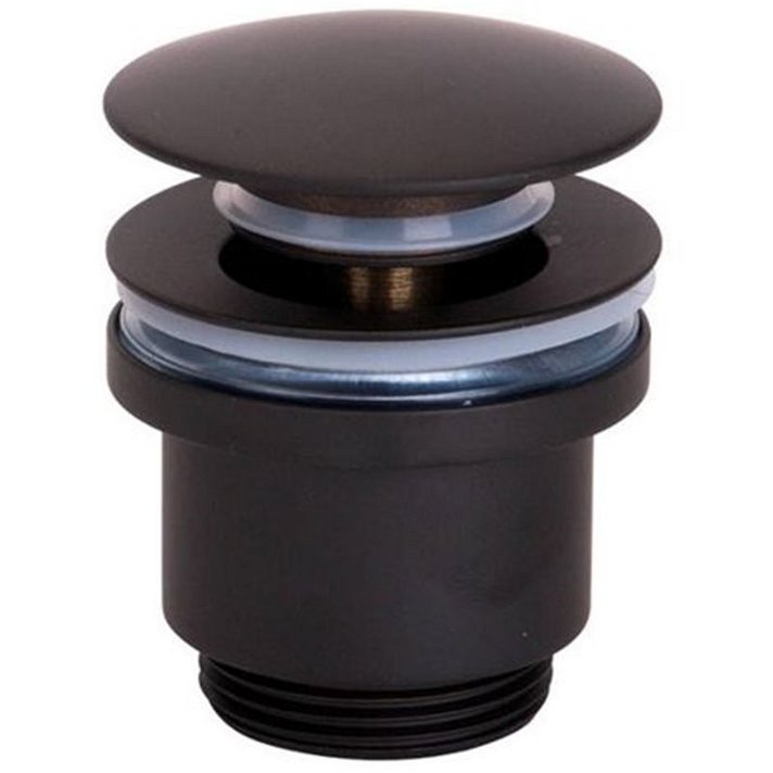 Válvula de desagüe para lavabos y bidés fabricada en latón de color negro mate Imex