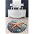 Alfombrilla para baño de micropoliamida con un diseño de estrella de mar en acabado de varios colores Forme