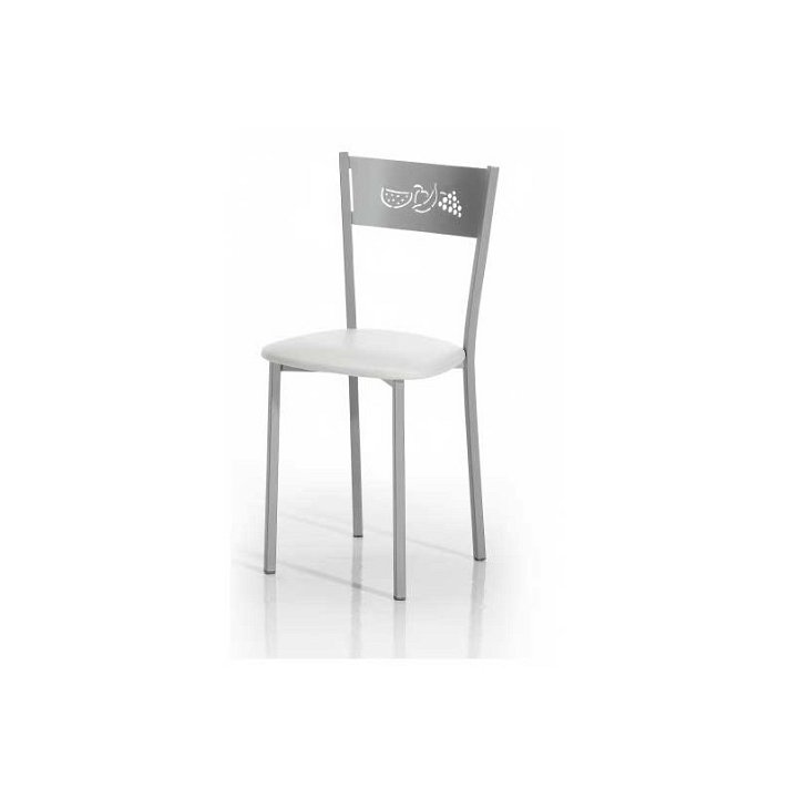 Cadeira alumínio assento estofado 40x40x85 cm Maná Aquore