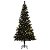 Árbol de Navidad artificial de 75x150 cm color negro con luces LED y soporte VidaXL