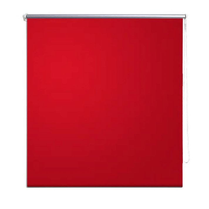 Persiana enrollable con reducción de luz del 100% de poliéster en acabado color rojo de 60x120 cm VidaXL