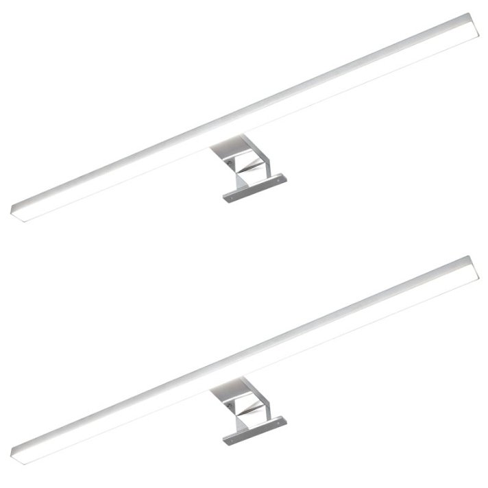 Pack de 2 lámparas de espejo con luz LED integrada de color blanco frío VidaXL