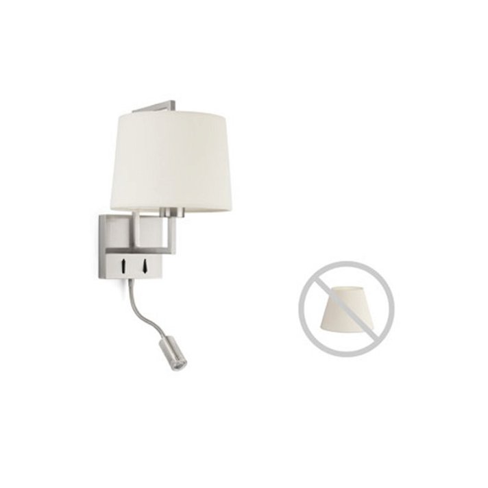 Lámpara aplique fabricada en metal de color a elección con lector LED Frame Faro