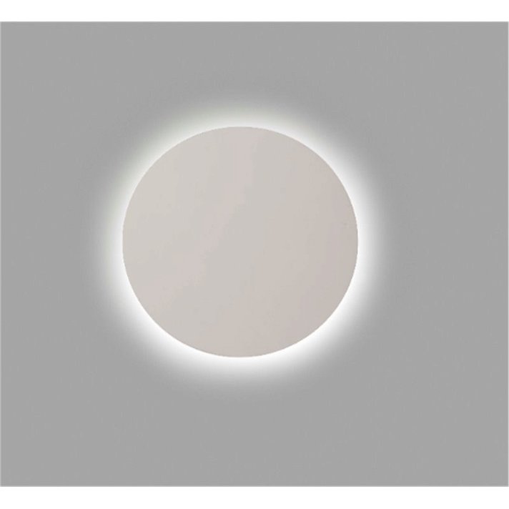 Lámpara aplique con forma circular de 20 cm de diámetro en color blanco de yeso Luna Faro