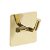 Percha de baño individual y autoadhesiva con base cuadrada hecha en metal dorado con efecto cepillado 322188 Tutumi