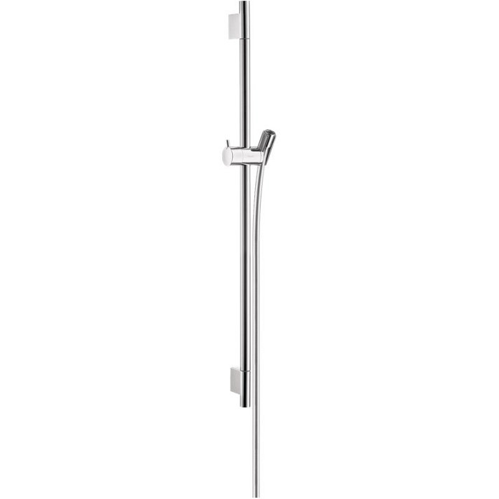 Barre de douche S Puro finition chromée avec flexible de douche et support orientable Unica Hansgrohe