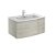 Mueble de baño suspendido con 1 cajón con cierre amortiguado y lavabo de cerámica Wave Royo