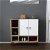 Mueble de consola de madera aglomerada de 100 cm con un acabado en roble y blanco Forme