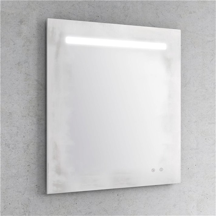 Espejo clásico con luces LED integradas de color neutro y cantos rectos Boira Royo