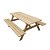 Mesa de madeira picnic 160x148x70cm - GARDIUN