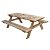 Mesa de pícnic para 6 comensales de 177 cm de madera con un acabado en color marrón Solid Gardiun