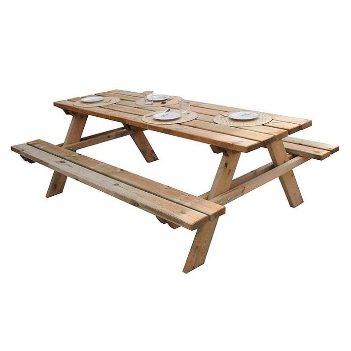 Gardiun Solid wooden picnic table 177x151x77cm