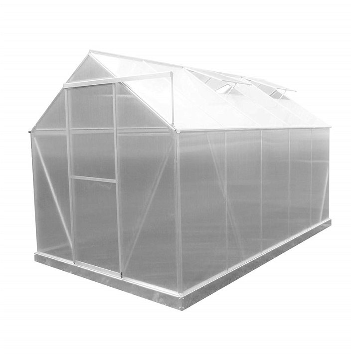 Invernadero de jardín de 193 cm de aluminio y policarbonato Lunada 5 Módulos Gardiun