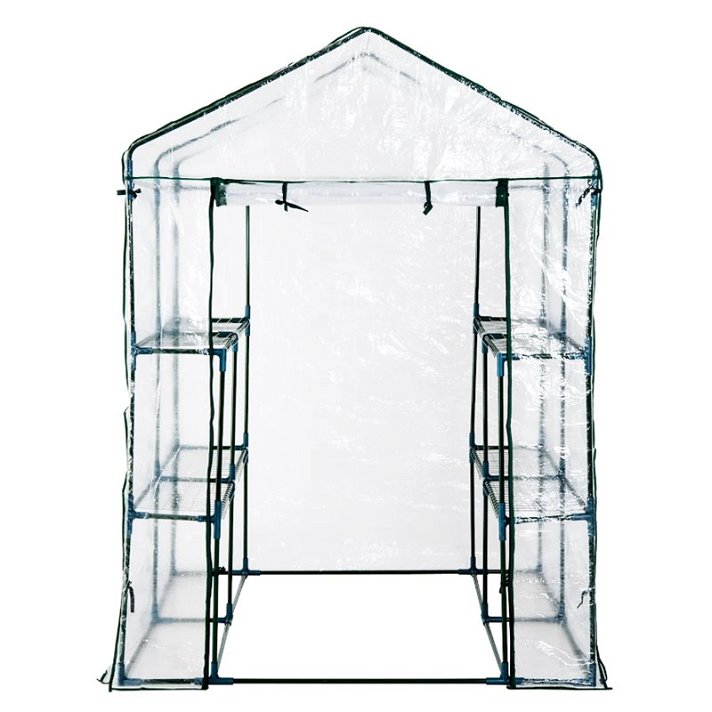 Invernadero de jardín de 143 cm de acero y PVC con un acabado transparente Outsunny