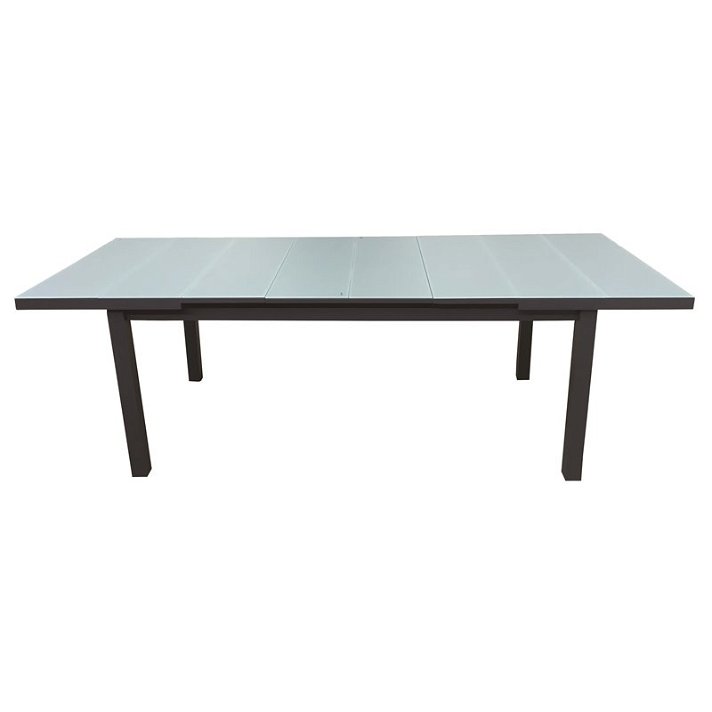Table extensible en aluminium et en verre Sicile Chillvert